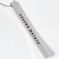 Hakuna Matata Engraved Vertical Bar Pendant Inspirational Necklace