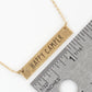 Happy Camper Engraved Horizontal Bar Pendant Necklace
