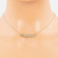 Hope Arrow Engraved Horizontal Bar Pendant Necklace