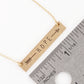Hope Arrow Engraved Horizontal Bar Pendant Necklace