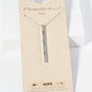 Hope Arrow Engraved Vertical Bar Pendant Inspirational Necklace