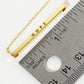 Hope Engraved 18K Gold Dipped Horizontal Brass Bar Pendant Inspirational Necklace