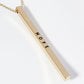 Hope Engraved Vertical Bar Pendant Inspirational Necklace