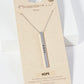 Hope Engraved Vertical Bar Pendant Inspirational Necklace