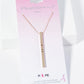 Hope Pink Ribbon Engraved Vertical Bar Pendant Inspirational Necklace