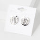 Horse Head In Horseshoe 15mm Stud Earrings