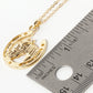 Horse Head In Horseshoe Pendant Necklace