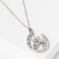 Horse Head In Horseshoe Pendant Necklace