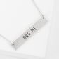 Hug Me Engraved Horizontal Bar Pendant Necklace