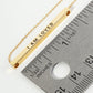 I Am Loved Engraved 18K Gold Dipped Horizontal Brass Bar Pendant Inspirational Necklace