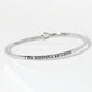 I Am Worthy I Am Loved Engraved Inspirational Bangle Bracelet