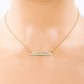 I Love Music Engraved Horizontal Bar Pendant Necklace
