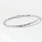 I Love My Life Engraved Inspirational Bangle Bracelet