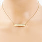 I Love You More Engraved Horizontal Bar Pendant Necklace