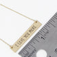 I Love You More Engraved Horizontal Bar Pendant Necklace