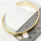 I Love You To The Moon And Back Engraved 18K Gold Dipped Open Cuff Bangle Bracelet