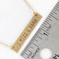 I Miss U Xoxo Engraved Horizontal Bar Pendant Necklace