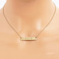 ILY2 I Love You Too Engraved Horizontal Bar Pendant Necklace