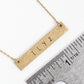 ILY2 I Love You Too Engraved Horizontal Bar Pendant Necklace