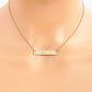 John 1 1 Engraved Horizontal Bar Pendant Necklace