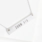 John 1 1 Engraved Horizontal Bar Pendant Necklace