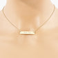John 3 16 Engraved Horizontal Bar Pendant Necklace