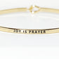 Joy Is Prayer Engraved Inspirational Bangle Bracelet