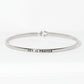 Joy Is Prayer Engraved Inspirational Bangle Bracelet
