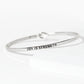Joy Is Strength Engraved Inspirational Bangle Bracelet