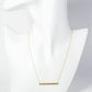 Just Keep Swimming Engraved 18K Gold Dipped Horizontal Brass Bar Pendant Inspirational Necklace