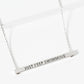 Just Keep Swimming Engraved 18K Gold Dipped Horizontal Brass Bar Pendant Inspirational Necklace