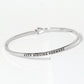 Keep Moving Forward Engraved Inspirational Bangle Bracelet