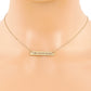 Kind Generous And Sweet Engraved Horizontal Bar Pendant Necklace