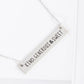 Kind Generous And Sweet Engraved Horizontal Bar Pendant Necklace