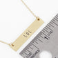 LOL Engraved Horizontal Bar Pendant Necklace