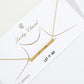 Let It Go Engraved 18K Gold Dipped Horizontal Brass Bar Pendant Inspirational Necklace