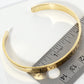 Live Laugh Love Engraved 18K Gold Dipped Open Cuff Bangle Bracelet