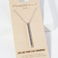 Live Like There Is No Tomorrow Engraved Vertical Bar Pendant Inspirational Necklace