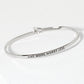 Live More Worry Less Engraved Inspirational Bangle Bracelet
