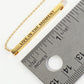Live In The Moment Engraved 18K Gold Dipped Horizontal Brass Bar Pendant Inspirational Necklace