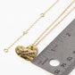Love Always Engraved Sideways Hammered Metal Heart Pendant Necklace
