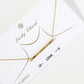 Love Arrow Engraved 18K Gold Dipped Horizontal Brass Bar Pendant Inspirational Necklace