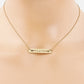 Love Arrow Engraved Horizontal Bar Pendant Necklace