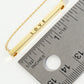Love Engraved 18K Gold Dipped Horizontal Brass Bar Pendant Inspirational Necklace