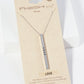 Love Engraved Vertical Bar Pendant Inspirational Necklace