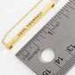 Love Yourself Engraved 18K Gold Dipped Horizontal Brass Bar Pendant Inspirational Necklace
