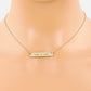 Love Is Love Engraved Horizontal Bar Pendant Necklace