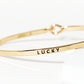 Lucky Engraved Inspirational Bangle Bracelet