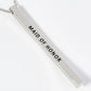 Maid Of Honor Engraved Vertical Bar Pendant Inspirational Necklace