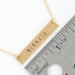 Mermaid Engraved Horizontal Bar Pendant Necklace